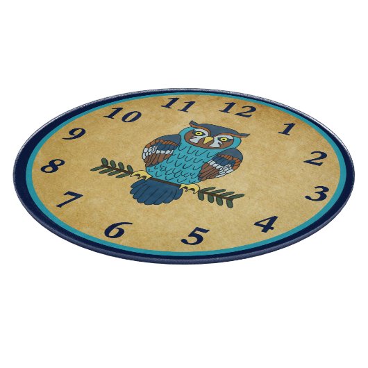 Nordic Folk Art Owl Schneidebrett (Ecke)