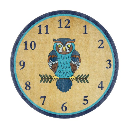 Nordic Folk Art Owl Schneidebrett (Vorderseite)