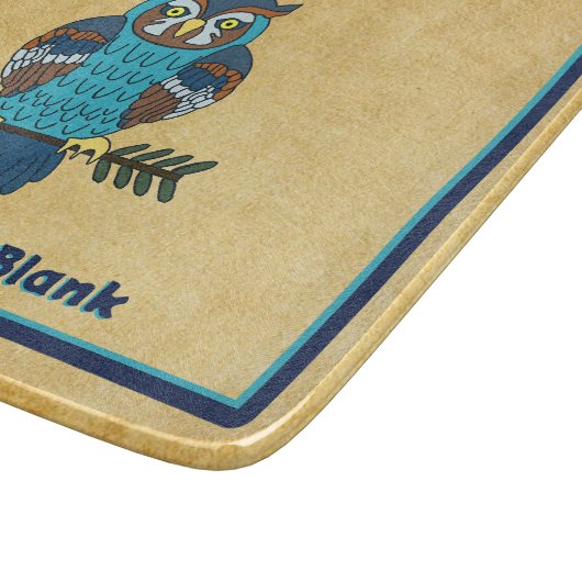 Nordic Folk Art Owl Schneidebrett (Ecke)