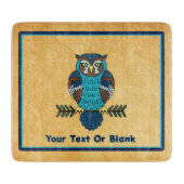 Nordic Folk Art Owl Schneidebrett (Vorderseite)