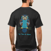 Nordic Folk Art Owl T-Shirt (Rückseite)