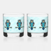 Nordic Folk Art Owl Whiskyglas (Rechts)