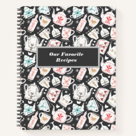 Nordic Folk Art Tableware Personalisiert Rezept Notizblock