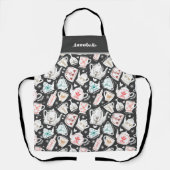 Nordic Folk Art Tableware Personalisiert Schürze (Vorderseite)