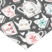 Nordic Folk Art Trinkbehälter Pattern Kurzer Tischläufer (Ecke)