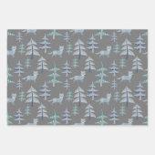 Nordic Folk Art Winterlandschaft Geschenkpapier Set (Vorderseite 2)