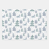 Nordic Folk Art Winterlandschaft Geschenkpapier Set (Vorderseite)