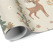 Nordic Folk Christmas Village Seamless Pattern Geschenkpapier (Rolleneckpunkt)