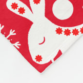 Nordic Folk Pattern Festliches Weihnachtsbaum Foto Fleecedecke (Ecke)