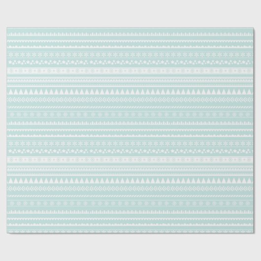 Nordic Folk Print Holiday Wrapping Paper Geschenkpapier (Flach)