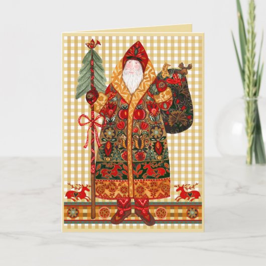 Nordic Folk Santa Card Karte (Vorderseite)