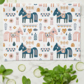 Nordic Folkart Horse Geschirrtuch (Gefaltet)