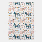 Nordic Folkart Horse Geschirrtuch (Vertikal)