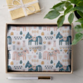 Nordic Folkart Horse Seidenpapier (Geschenk)