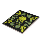 Nordic Forest Mushroom Folklore Art Fliese (Seite)