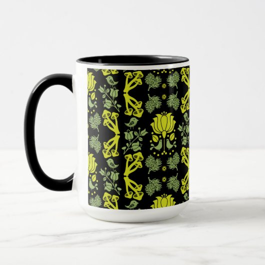 Nordic Forest Mushroom Folklore Art Tasse (Links)