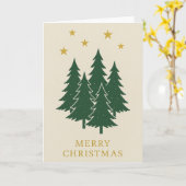 Nordic Forest Weihnachtskarte Karte (Gelbe Blume)