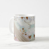 Nordic Fox Moon and Leaves Knit Art Classic Mug Kaffeetasse (Vorderseite Links)