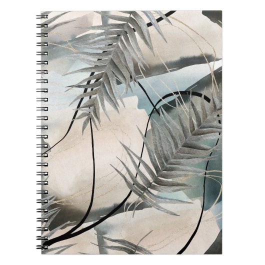 Nordic Geometric Floral Marble Notizblock (Vorderseite)