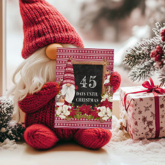 Nordic Gnome Days bis Weihnachts Countdown Feiertagskarte