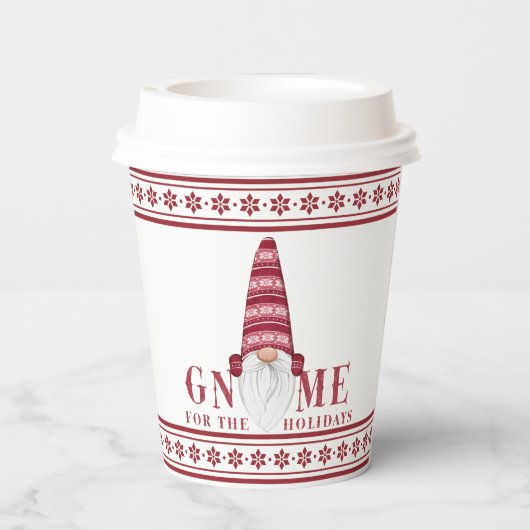Nordic | Gnome für Feiertage Pappbecher (Rückseite)