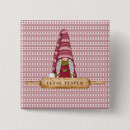 Nordic Gnome | Lefse Tester Button (Vorderseite)
