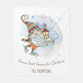 Nordic Gnome Personalisierte Weihnachten Fleecedecke (Vorderseite)