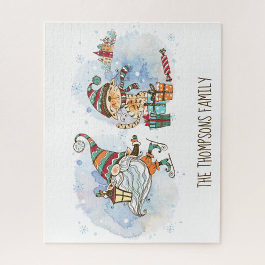 Nordic Gnome Personalisierte Weihnachten Puzzle (Vertikal)