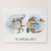Nordic Gnome Personalisierte Weihnachten Puzzle (Horizontal)