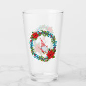 Nordic Gnome Skier Innerhalb eines Weihnachtskranz Glas (Rückseite)