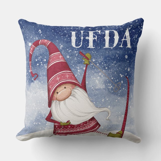 Nordic Gnome Ufda Weihnachten Kissen (Vorderseite)