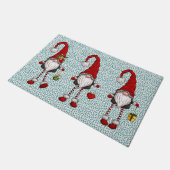 Nordic Gnomes Mistletoe Pattern Fußmatte (Schrägansicht)