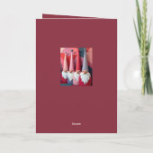 Nordic Gnomes Retro Modern Christmas Kitsch Karte (Rückseite)