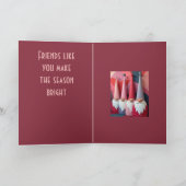 Nordic Gnomes Retro Modern Christmas Kitsch Karte (Innenseite)