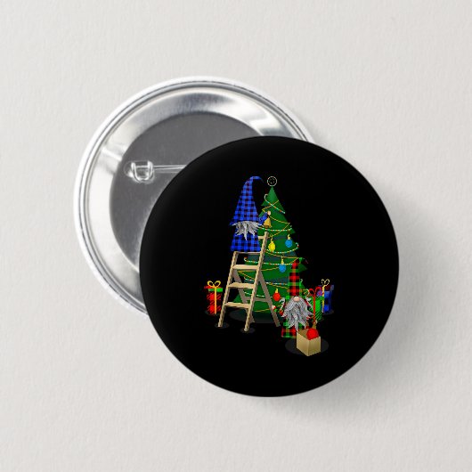 Nordic Gnomes Winter Christmas Swediomte Elves Button (Vorne & Hinten)