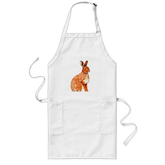 Nordic Hase mit Autumn Lace Pattern Lange Schürze (Vorne)
