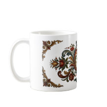 Nordic Heritage Rosemaling Herz Tasse - Ein Schluc