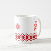Nordic Hirsch Weihnachtsfeiertag Custom Kaffeetasse (VorderseiteRechts)