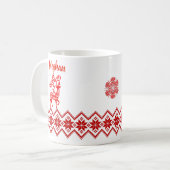 Nordic Hirsch Weihnachtsfeiertag Custom Kaffeetasse (Vorderseite Links)