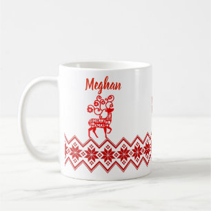 Nordic Hirsch Weihnachtsfeiertag Custom Kaffeetasse
