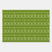 Nordic Holiday Patterns Green & White Geschenkpapier Set (Vorderseite 3)