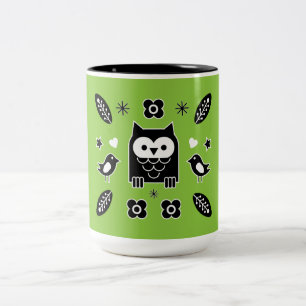 Nordic Horse Folk Art Gift Zweifarbige Tasse