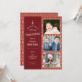 Nordic Knittern Pattern Holiday Karte (Vorderseite/Rückseite Beispiel)