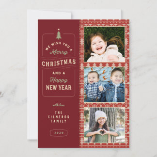 Nordic Knittern Pattern Holiday Karte