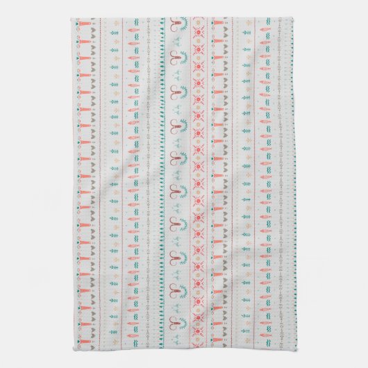 Nordic Light Winter Pattern Geschirrtuch (Vertikal)