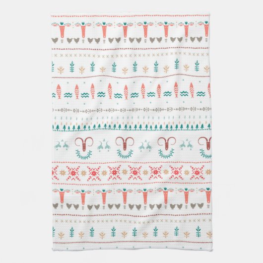 Nordic Light Winter Pattern Geschirrtuch (Vertikal)