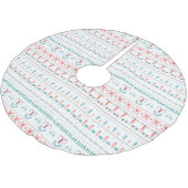 Nordic Light Winter Pattern Polyester Weihnachtsbaumdecke (Schrägansicht)