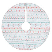 Nordic Light Winter Pattern Polyester Weihnachtsbaumdecke (Vorderseite)