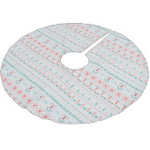 Nordic Light Winter Pattern Polyester Weihnachtsbaumdecke (Schrägansicht)