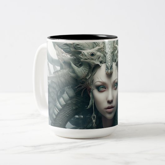 Nordic Medusa Zweifarbige Tasse (Vorderseite Links)